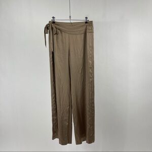 Calvin Klein Satin Gold Tuxedo Wide Leg Pants 4